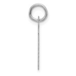 14K White Gold  Slanted Block Letter M Initial Charm - Image 2