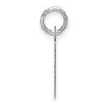 14K White Gold  Slanted Block Letter T Initial Charm - Image 2