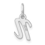 14k White Gold Small Script Letter N Initial Charm - Image 3