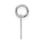 14k White Gold Small Script Letter W Initial Charm - Image 2