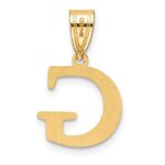 14k Polished Etched Letter G Initial Pendant - Image 3