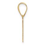 14k Polished Etched Letter I Initial Pendant - Image 2