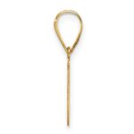 14k Polished Etched Letter J Initial Pendant - Image 2