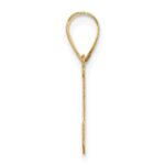 14k Polished Etched Letter L Initial Pendant - Image 2