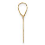 14k Polished Etched Letter O Initial Pendant - Image 2