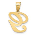 14K Script Letter G Initial Pendant - Image 3
