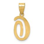 14K Script Letter O Initial Pendant - Image 3