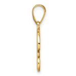 14K Script Letter R Initial Pendant - Image 2