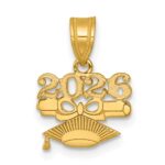 14K Graduation Cap and Diploma 2026 Charm