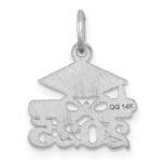 14K White Gold Graduation Cap and Diploma 2025 Charm - Image 3
