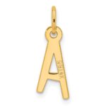 14k  Slanted Block Letter A Initial Charm - Image 3