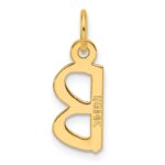14k  Slanted Block Letter B Initial Charm - Image 3