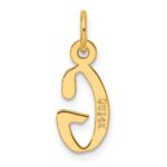 14K  Slanted Block Letter G Initial Charm - Image 3