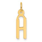 14K  Slanted Block Letter H Initial Charm