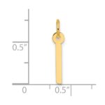 14K  Slanted Block Letter I Initial Charm - Image 4