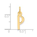 14K  Slanted Block Letter P Initial Charm - Image 4
