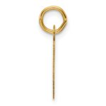 14K  Slanted Block Letter V Initial Charm - Image 2