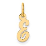 14K Small Script Letter E Initial Charm