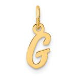 14K Small Script Letter G Initial Charm