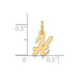 14K Small Script Letter H Initial Charm - Image 4