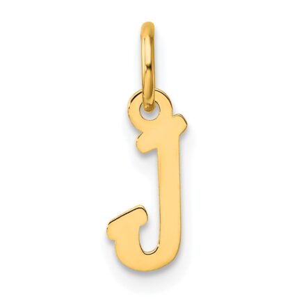 14K Small Script Letter J Initial Charm