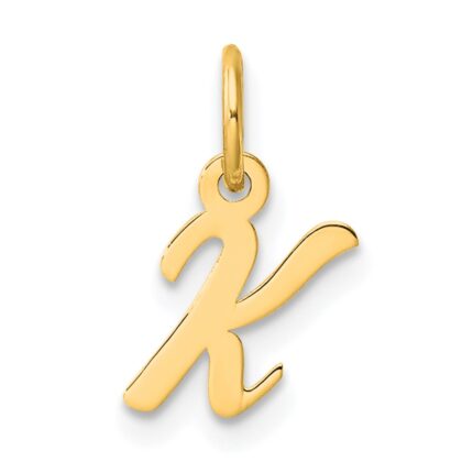 14K Small Script Letter K Initial Charm