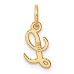 14K Small Script Letter L Initial Charm - Image 3