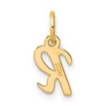 14K Small Script Letter R Initial Charm - Image 3