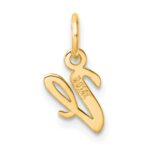 14K Small Script Letter V Initial Charm - Image 3