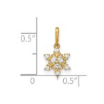 14k Polished CZ Snowflake Charm / Pendant - Image 4