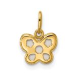 14K Polished Mother of Pearl Butterfly Pendant - Image 3