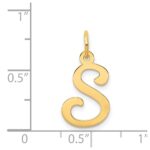 14KY Script Letter S Initial Charm - Image 4