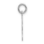 14KW White Gold Script Letter A Initial Charm - Image 2