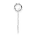 14KW White Gold Script Letter F Initial Charm - Image 2