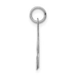 14KW White Gold Script Letter M Initial Charm - Image 2