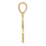 14KY Script Letter E Initial Pendant with Diamond - Image 2