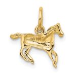 14k Polished Cantering Horse Charm - Image 3