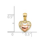 14k Two-tone Mini I LOVE U Charm - Image 3