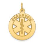 14k Medium PARAMEDIC Medical Pendant