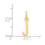 14k Small Slanted Block Letter J Initial Charm - Image 3