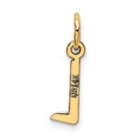 14k Small Slanted Block Letter L Initial Charm - Image 3