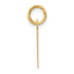 14k Small Slanted Block Letter M Initial Charm - Image 2