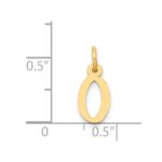 14k Small Slanted Block Letter O Initial Charm - Image 3