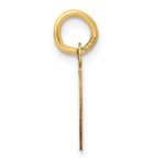 14k Small Slanted Block Letter P Initial Charm - Image 2