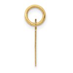 14k Small Slanted Block Letter V Initial Charm - Image 2