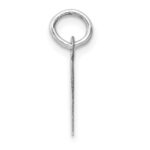 14K White Gold Small Slanted Block Letter I Initial Charm - Image 2