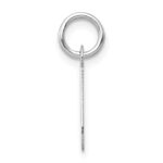 14K White Gold Small Slanted Block Letter J Initial Charm - Image 2