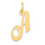 14K Small Fancy Script Letter A Initial Charm