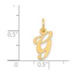 14K Small Fancy Script Letter G Initial Charm - Image 4