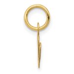 14K Small Fancy Script Letter V Initial Charm - Image 2